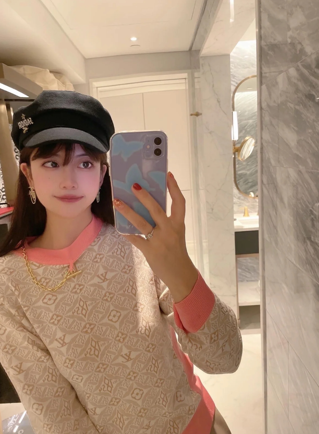 99新 LouisVuitton/路易威登 满logo金属链条针织衫 Xxs码 99新 