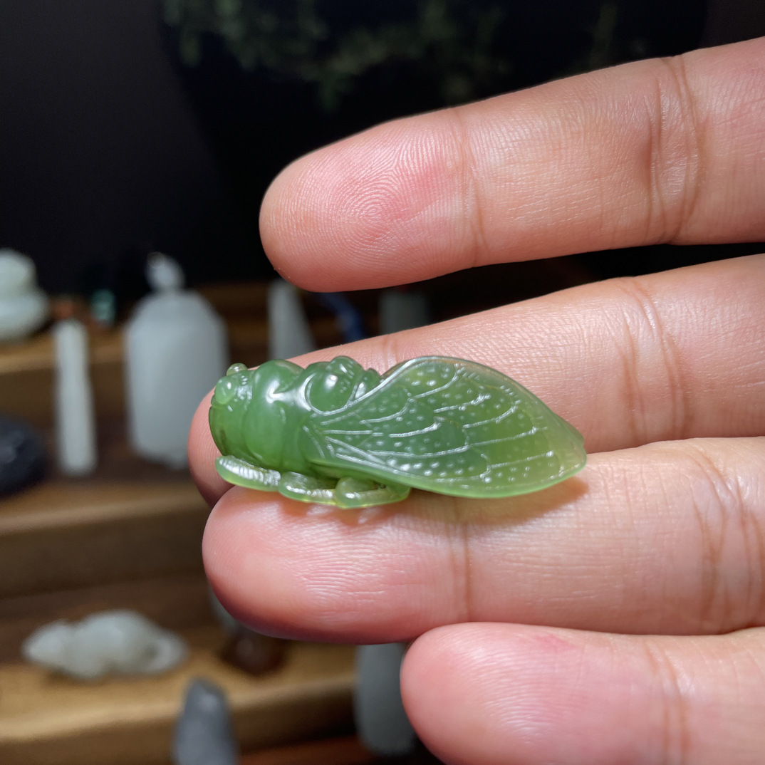 俄碧玉阳绿蝉男女通用款