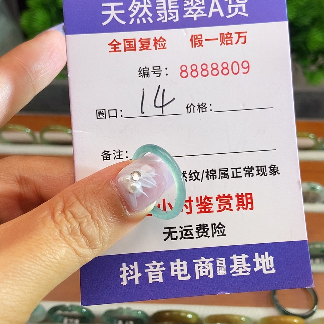 翡翠戒圈未镶嵌8809.......