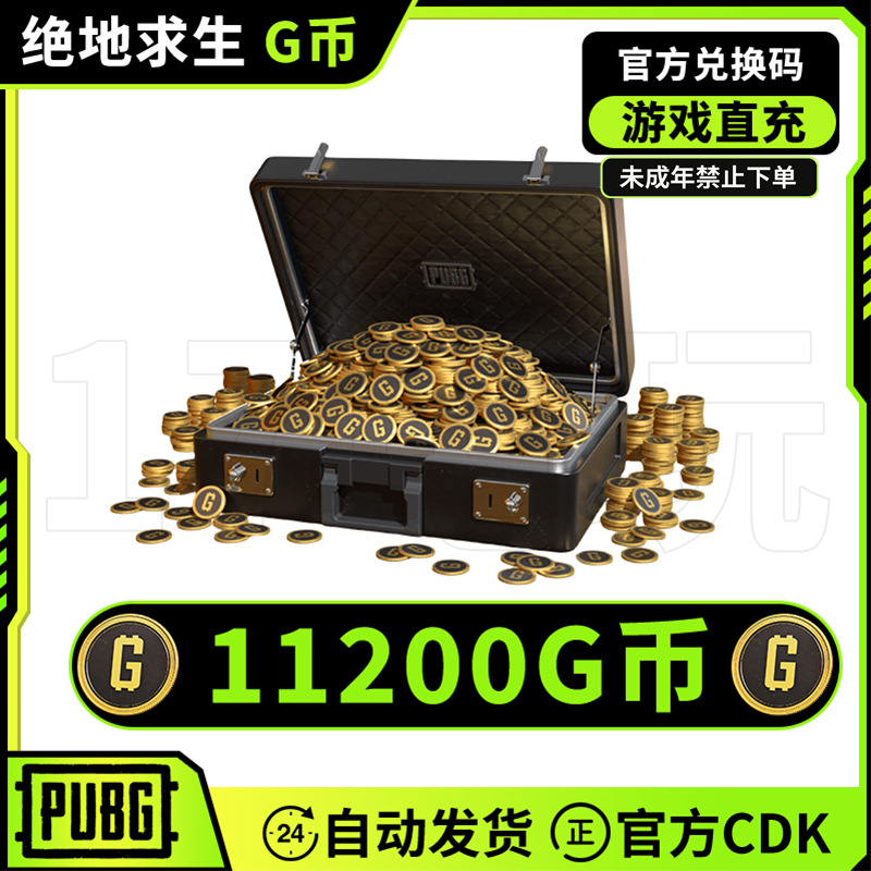 PUBG gb代充 绝地求生11200G币 游戏币吃鸡G币 G-COIN兑换码CDK