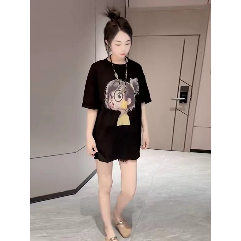 女夏季新款百搭时尚短袖T恤亲子B3401