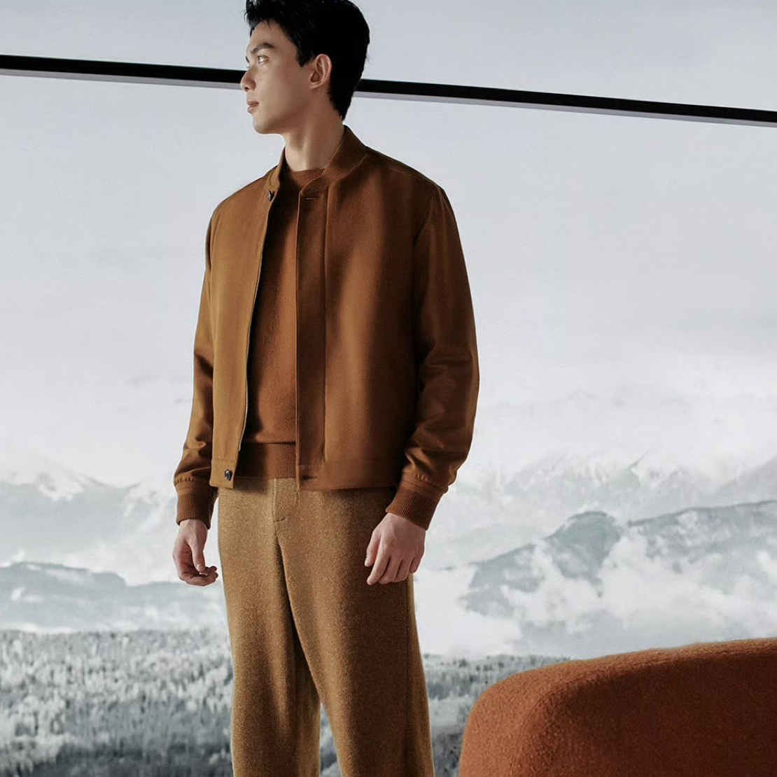 z e g n a洛马色飞行员夹克外套