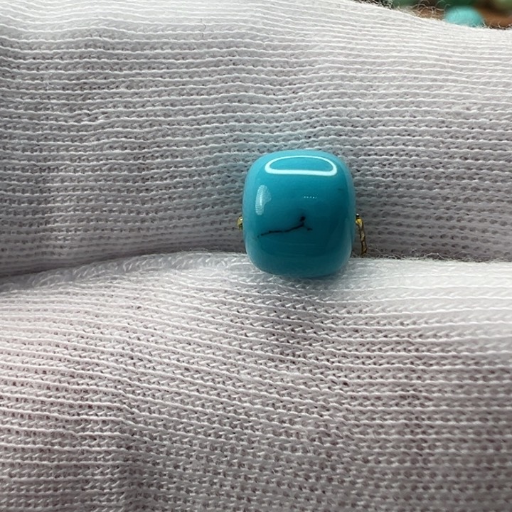 绿松石未镶嵌老型珠7.8