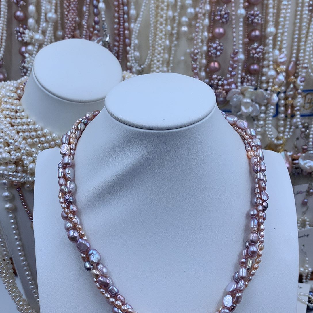 项链银S925镶嵌淡水珍珠?***吧