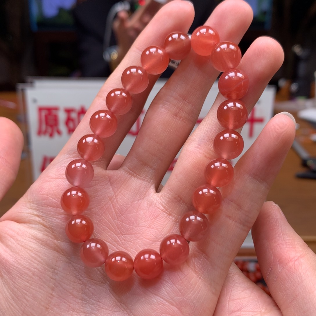 南红玛瑙串未镶嵌9➕冰粉