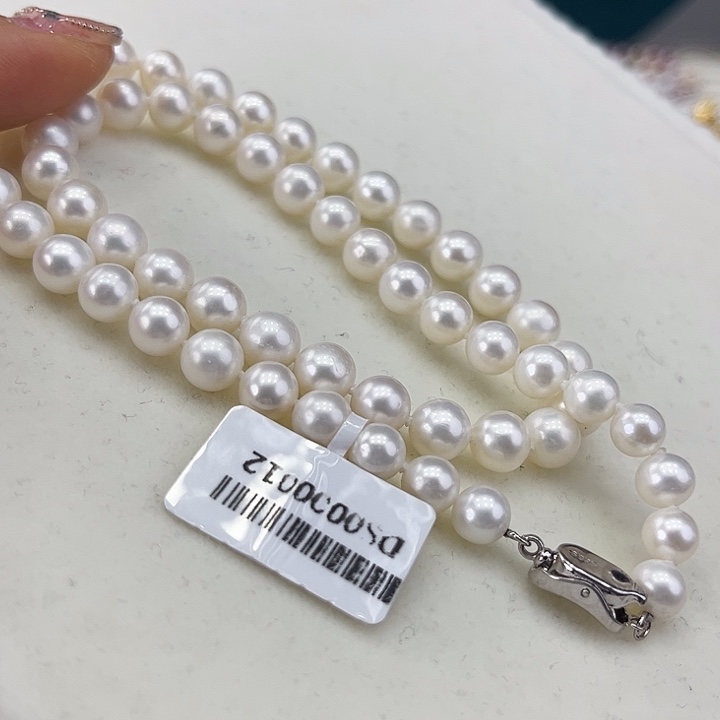 淡水珍珠颈饰银S925镶嵌➕7高品