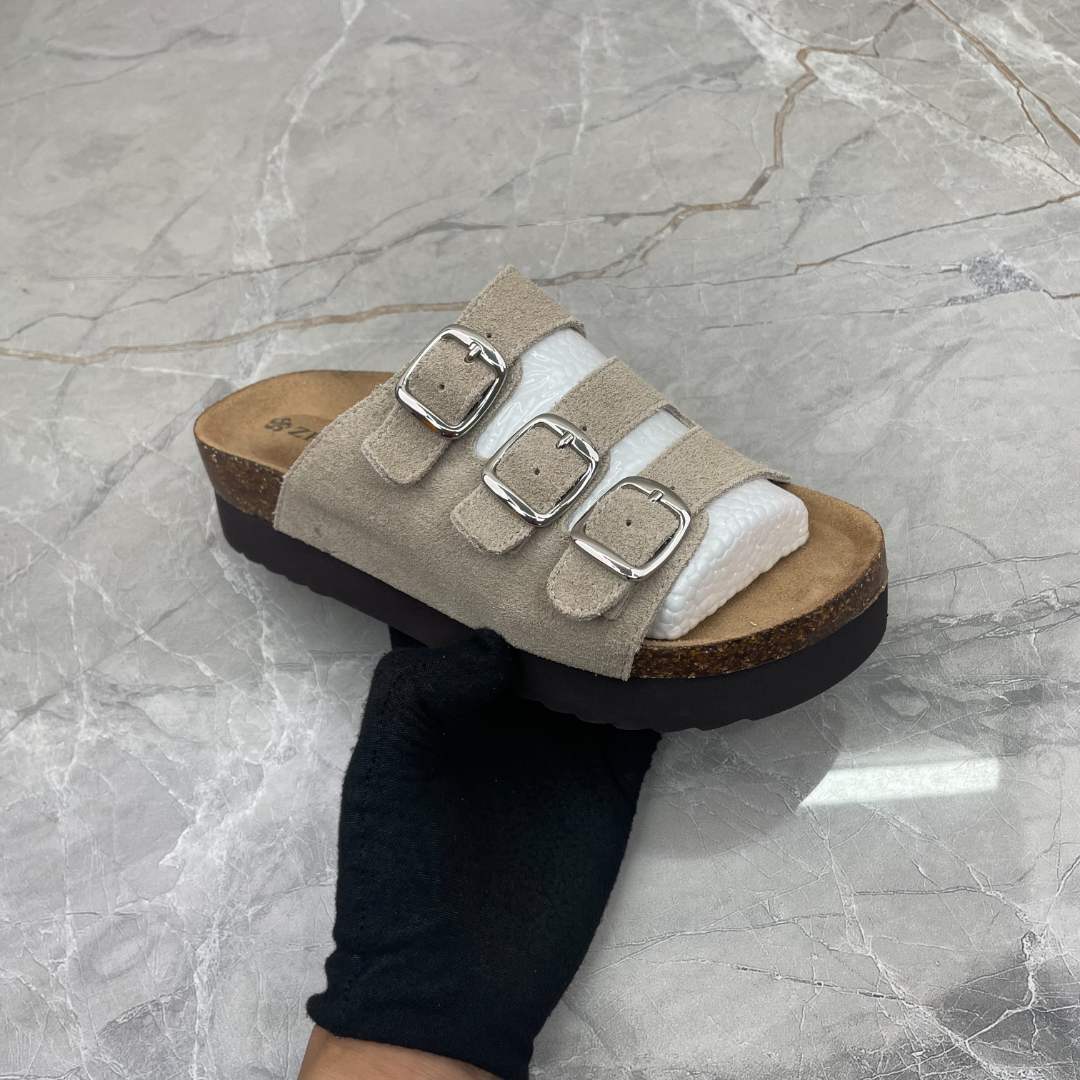 拖鞋女 (牛皮) 1305-1 （孤品）d区e区37码