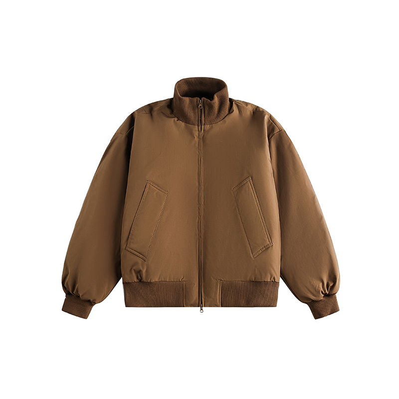 美式三防飞行员羽绒服夹克立领短款廓形bomber高级感休闲外套潮