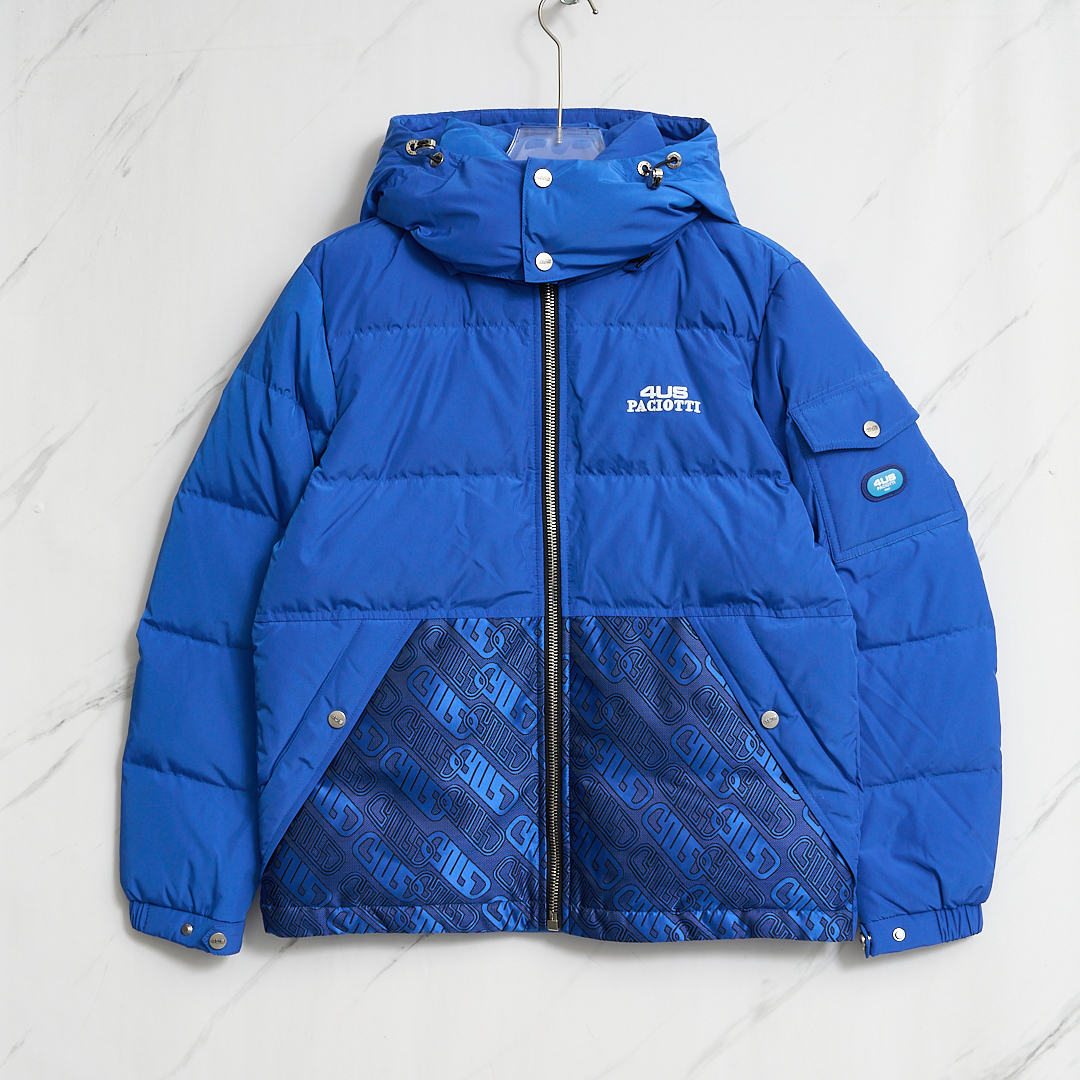 4US男士字母印花连帽羽绒服/XT200004