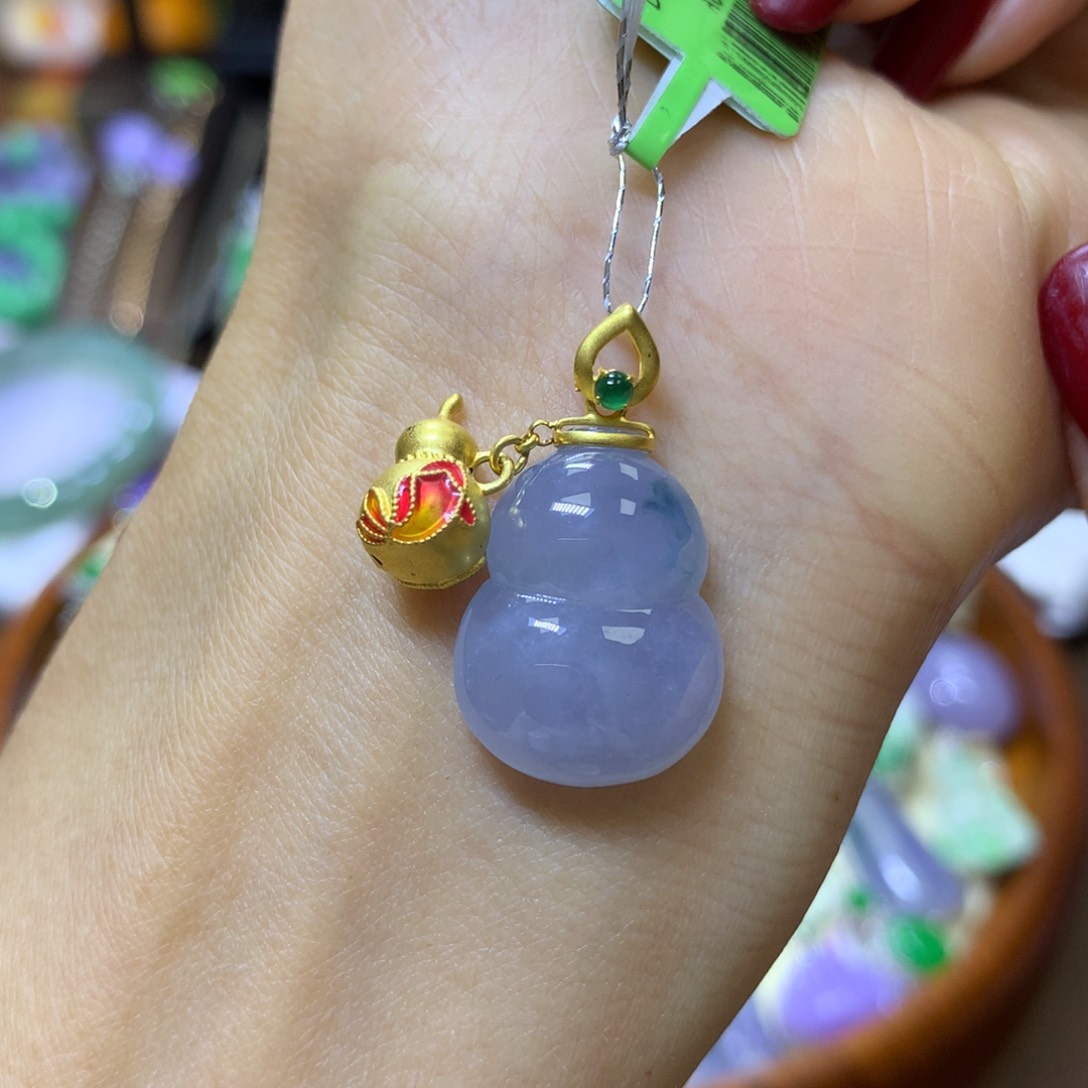 【闪购商品】翡翠颈饰18K金镶嵌翡翠