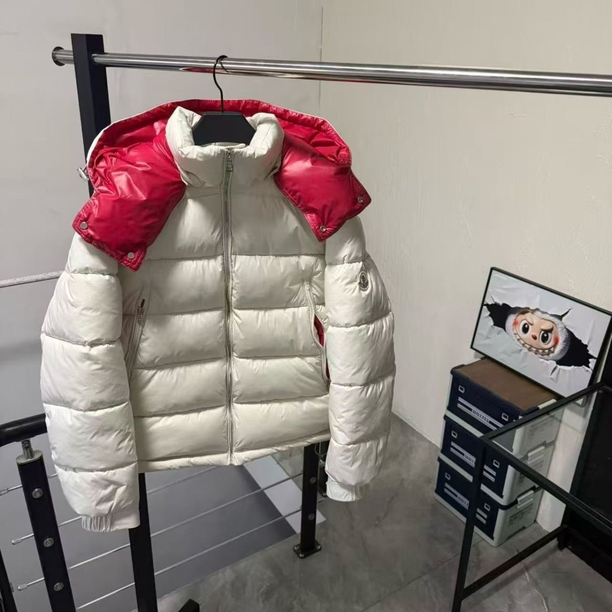 蒙家鸿运当头连帽羽绒服