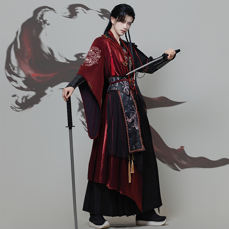 花悦诗风新款【焚夜】改良汉元素古风武侠套装