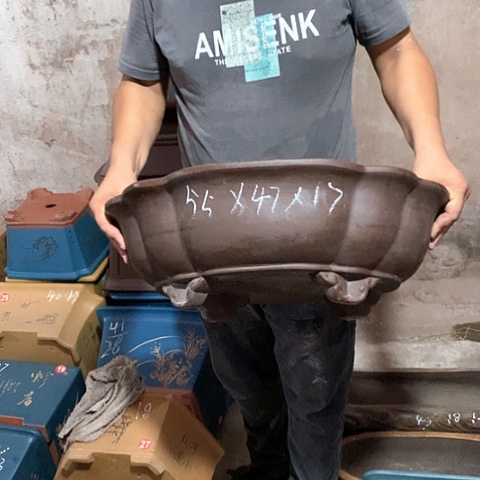 紫砂花盆手工艺品