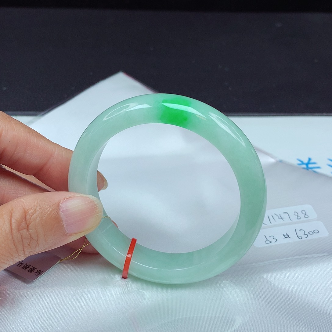 未镶嵌手镯翡翠53圈4788