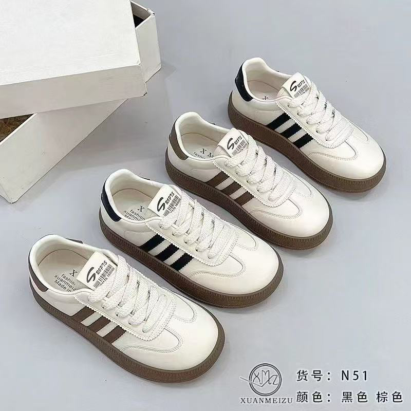 厚底百搭经典德训鞋女2025早秋系带设计感运动休闲板鞋女N51