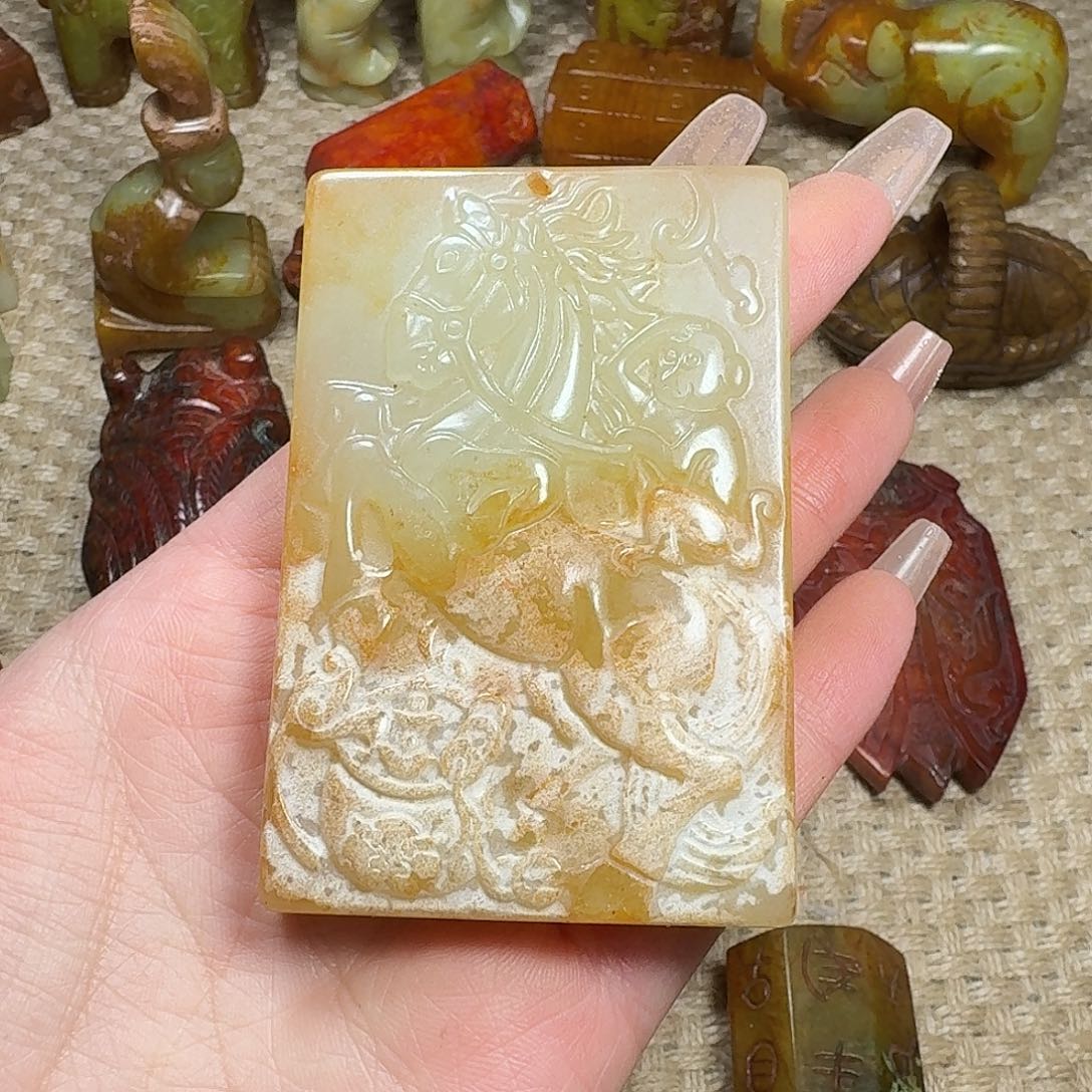 白玉菩提吊坠挂件