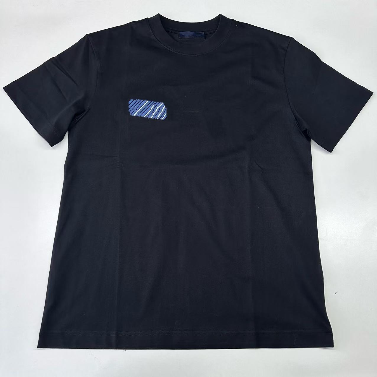 【正经小郑】路易大哥爱穿的双色胸口印花标圆领短袖T