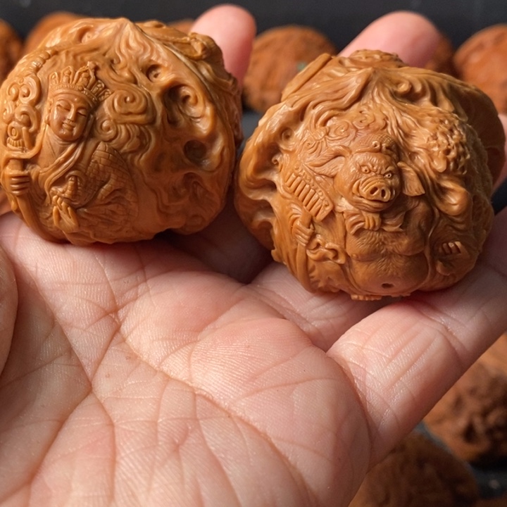 觉***沃文玩核桃把件西游记