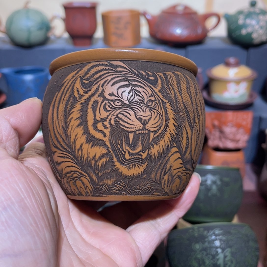 原矿紫砂手工主人杯