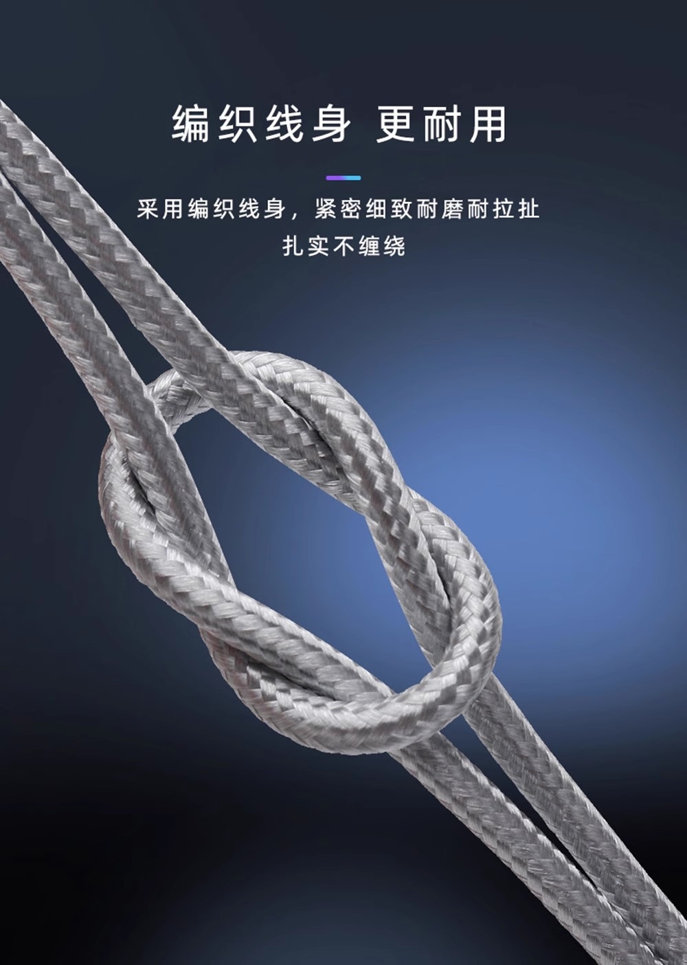 家用AUX音频线双头3米音响黑色连接线3.5接头编织有线麦克风 图片 3