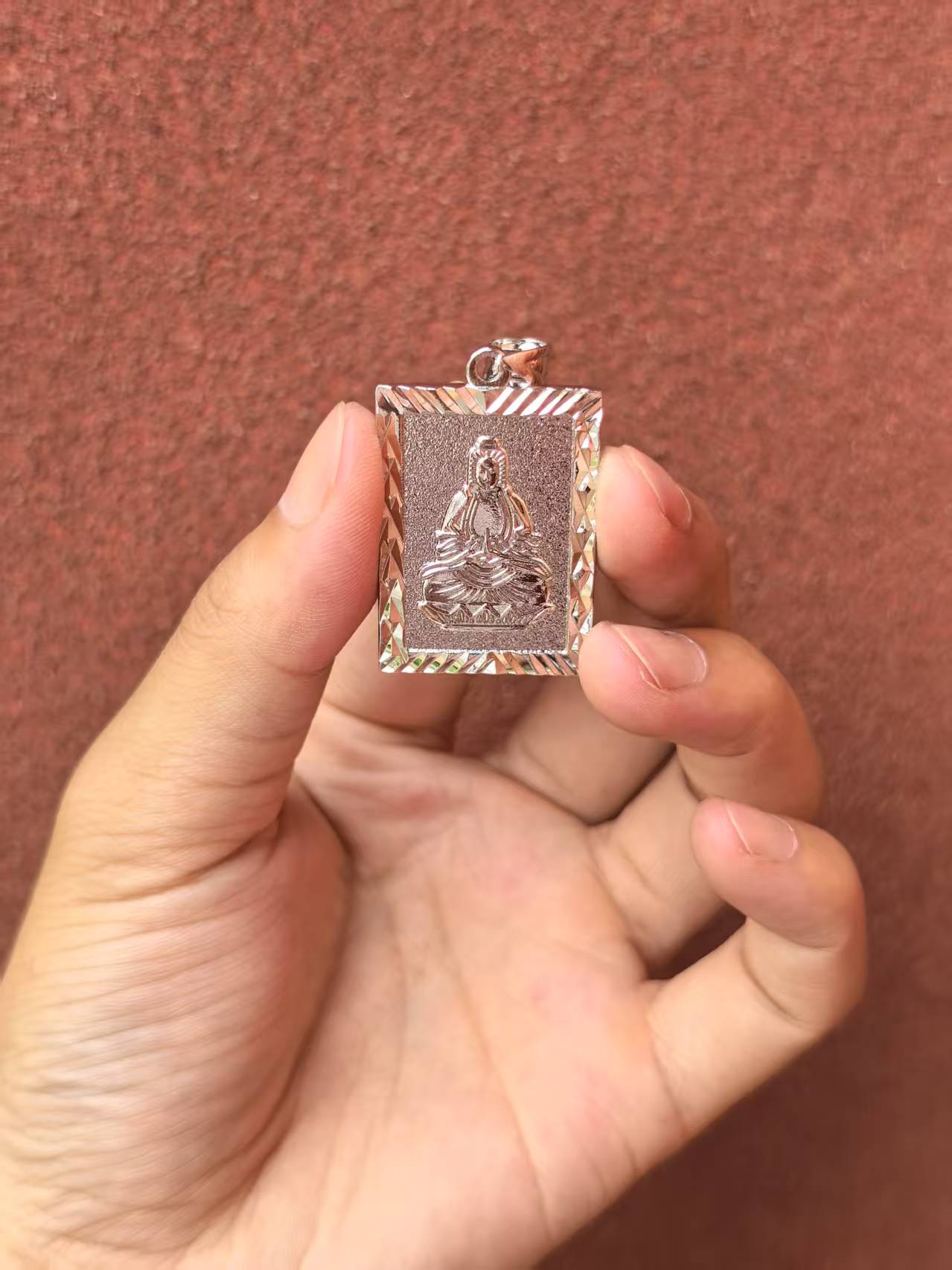 吊坠足银 322精美方块吊坠