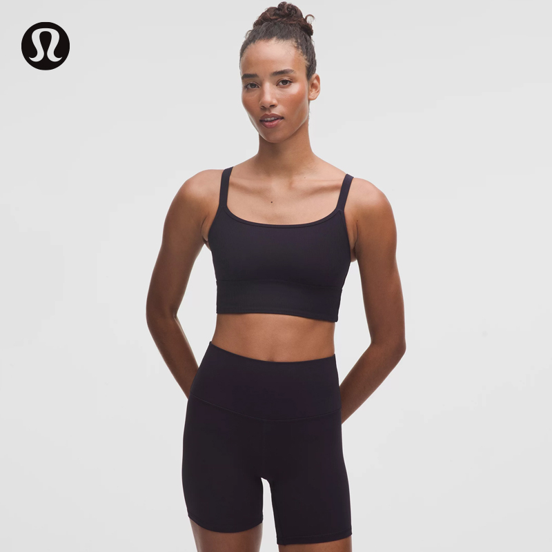 Align™女士背部大U领交叉肩带运动内衣*罗纹 lululemon丨LW2ET4S