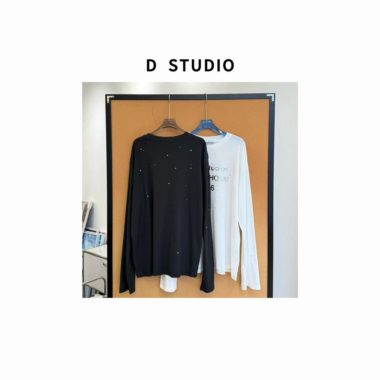 D STUDIO 两色钻钻长袖T恤 D3284