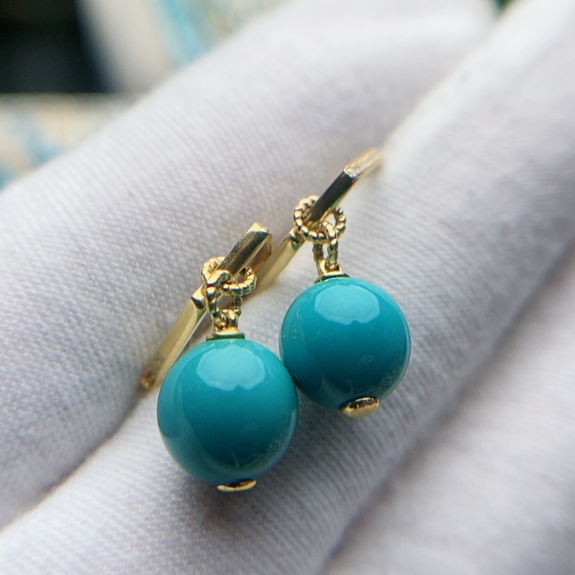 【闪购商品】绿松石配饰18K金镶嵌