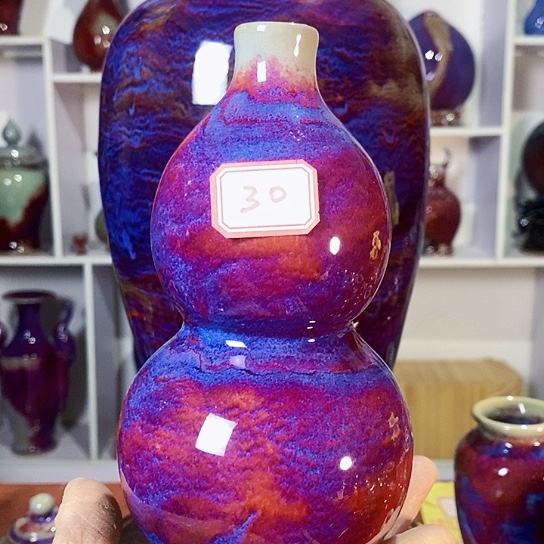 摆件尚峰钧窑作品葫芦瓶