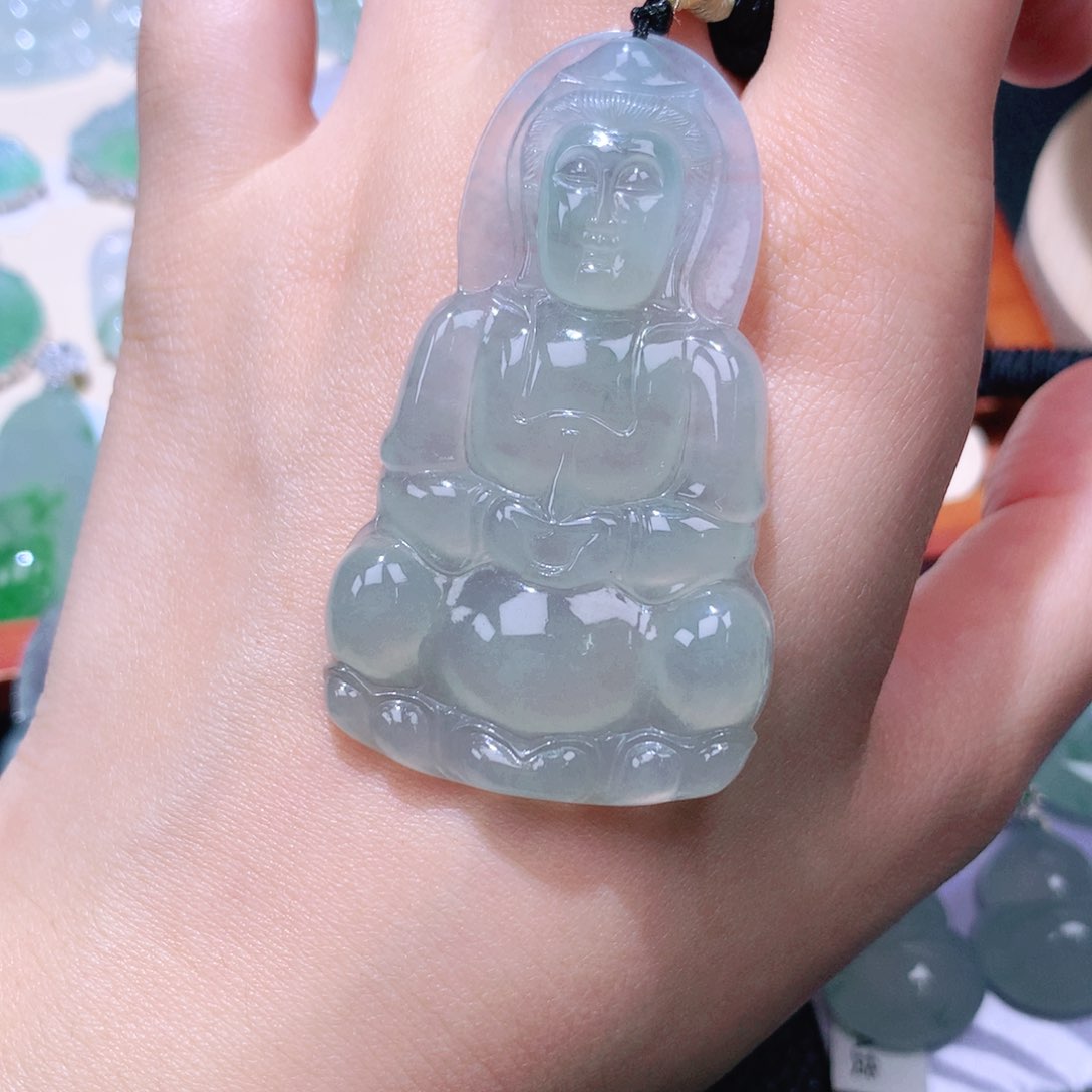 颈饰未镶嵌翡翠观音61*35.5*6.3