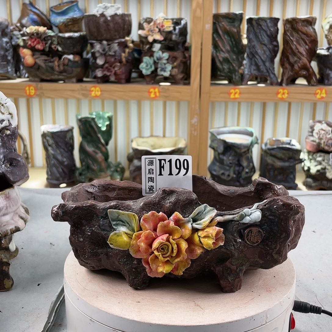 紫砂花盆手工制作默认微瑕199