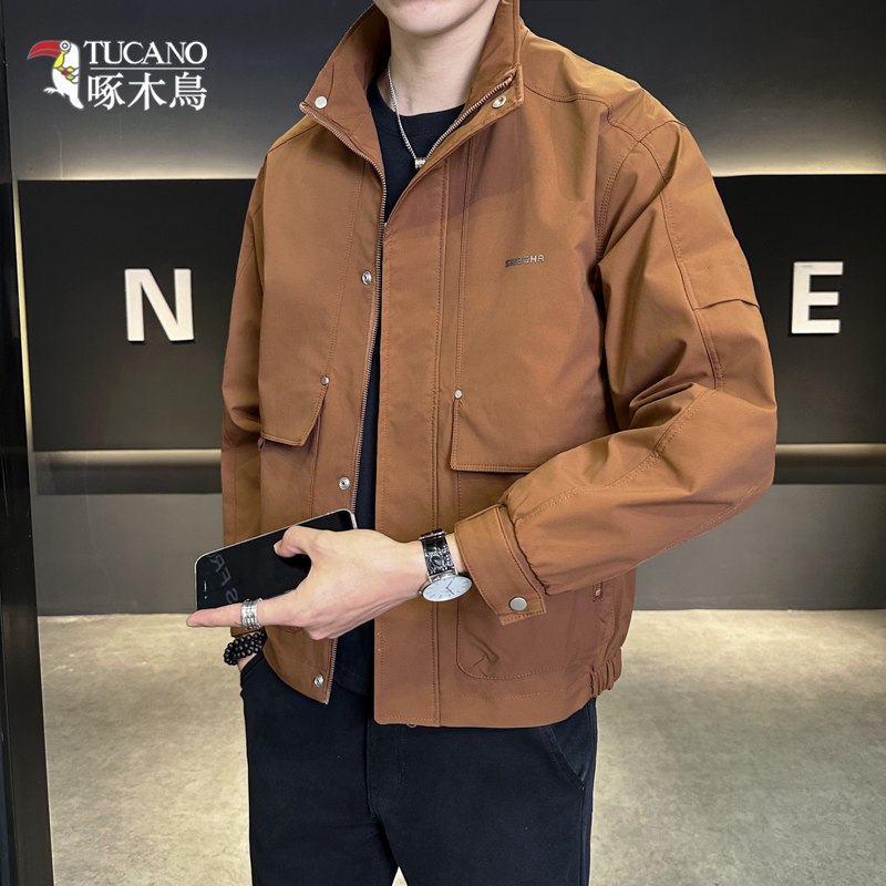 TUCANO/啄木鳥时尚潮流立领夹克男春秋新款百搭上衣工装外套2715