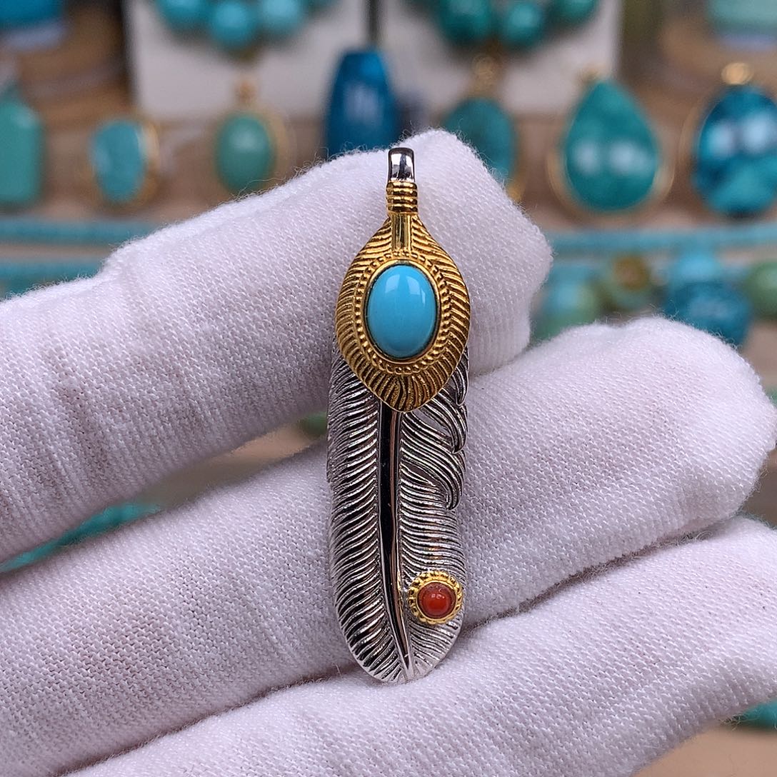 绿松石银S925镶嵌珠宝奇石