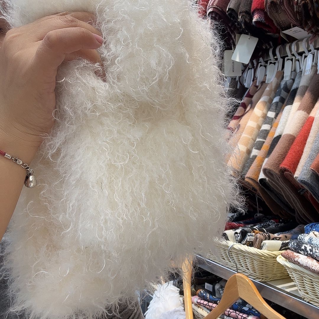 美丽诺羊毛围巾的