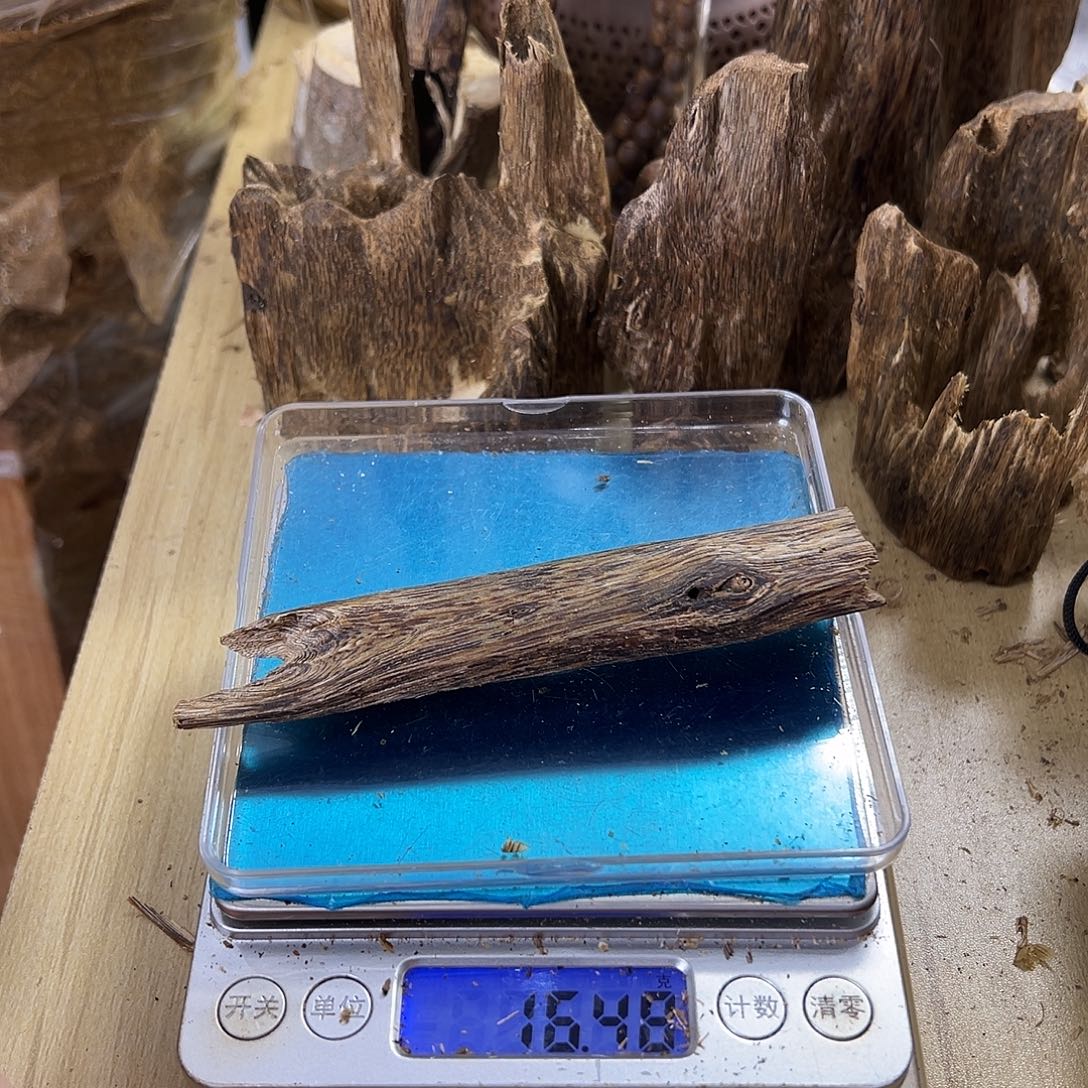 香料绿奇楠虫漏16克白棋天然虫