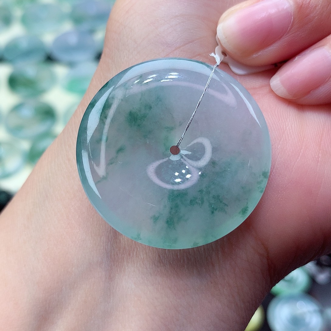 翡翠未镶嵌颈饰编号87尺寸34.1-6.1