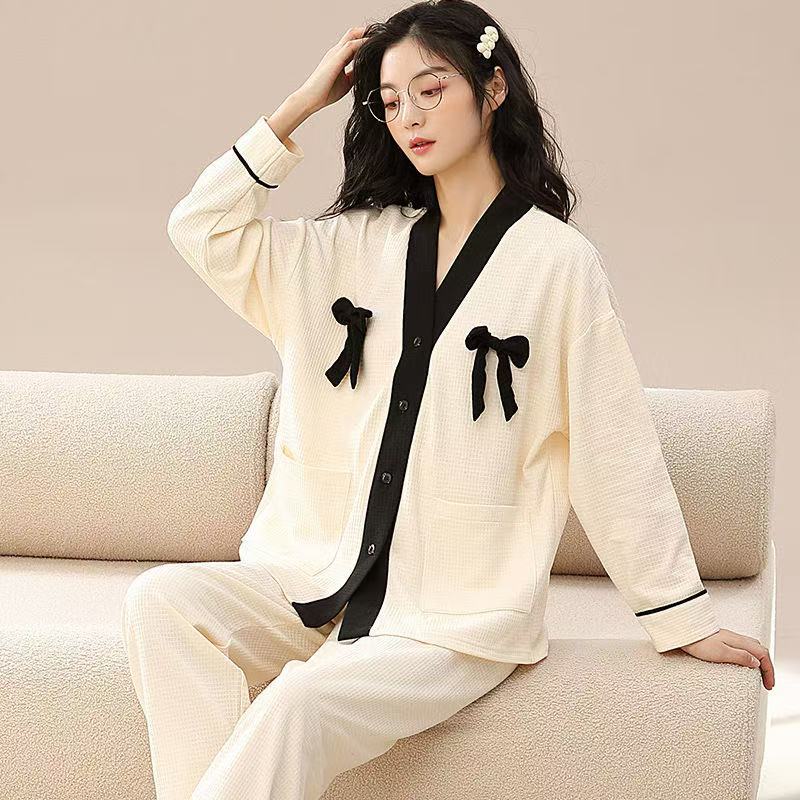 长袖卡通动漫印花睡衣大码秋冬季春秋季薄款女士夏季宽松