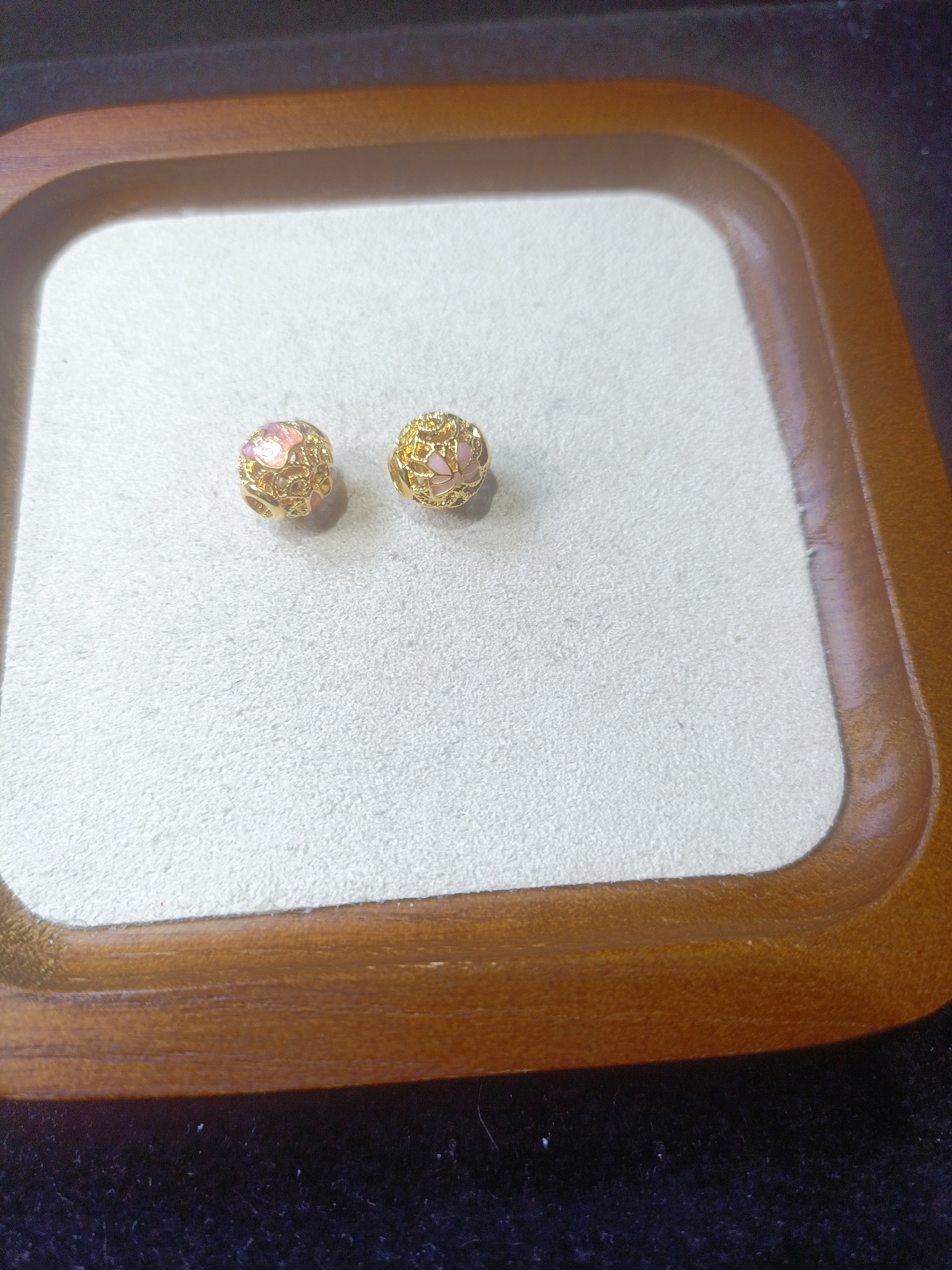 足金999微硬金5D无氢精工圆珠0.83克转运珠