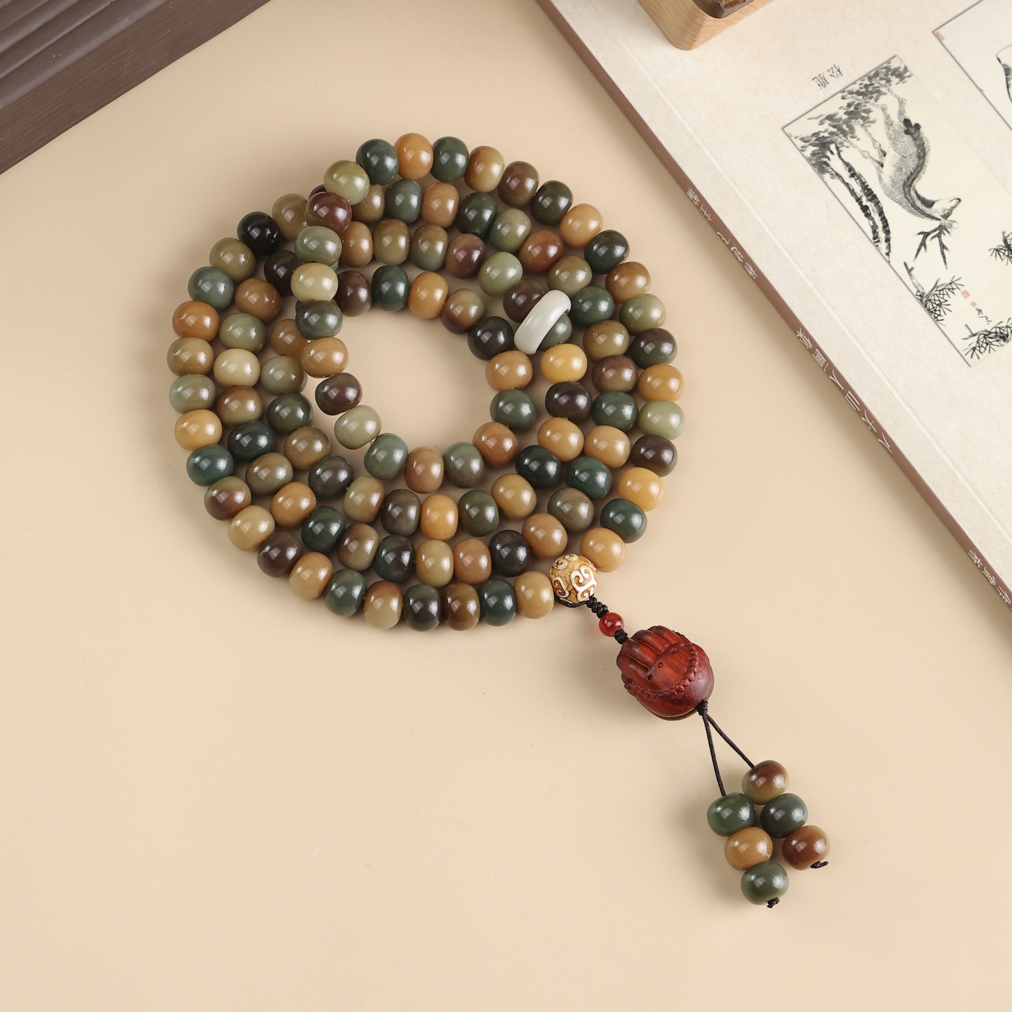 福利敦煌问天菩提1.2尺寸108颗可手戴脖戴多圈手持文玩佛珠