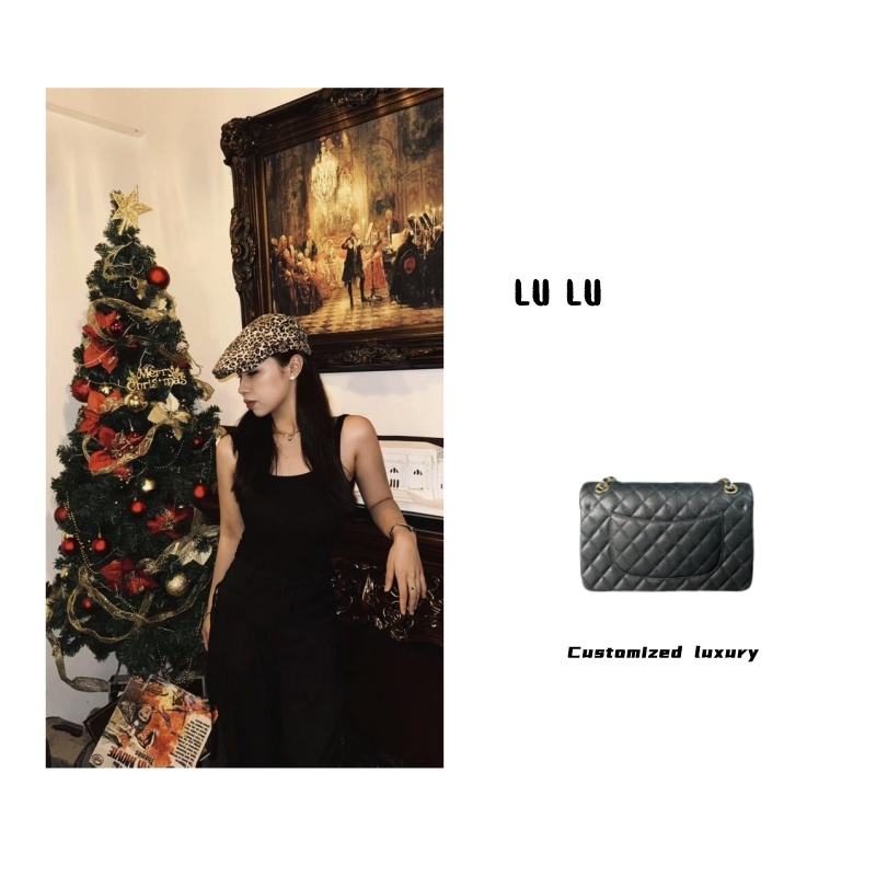 女包横菱格cs时尚复古黑色 10111 CS 黑色鱼子酱