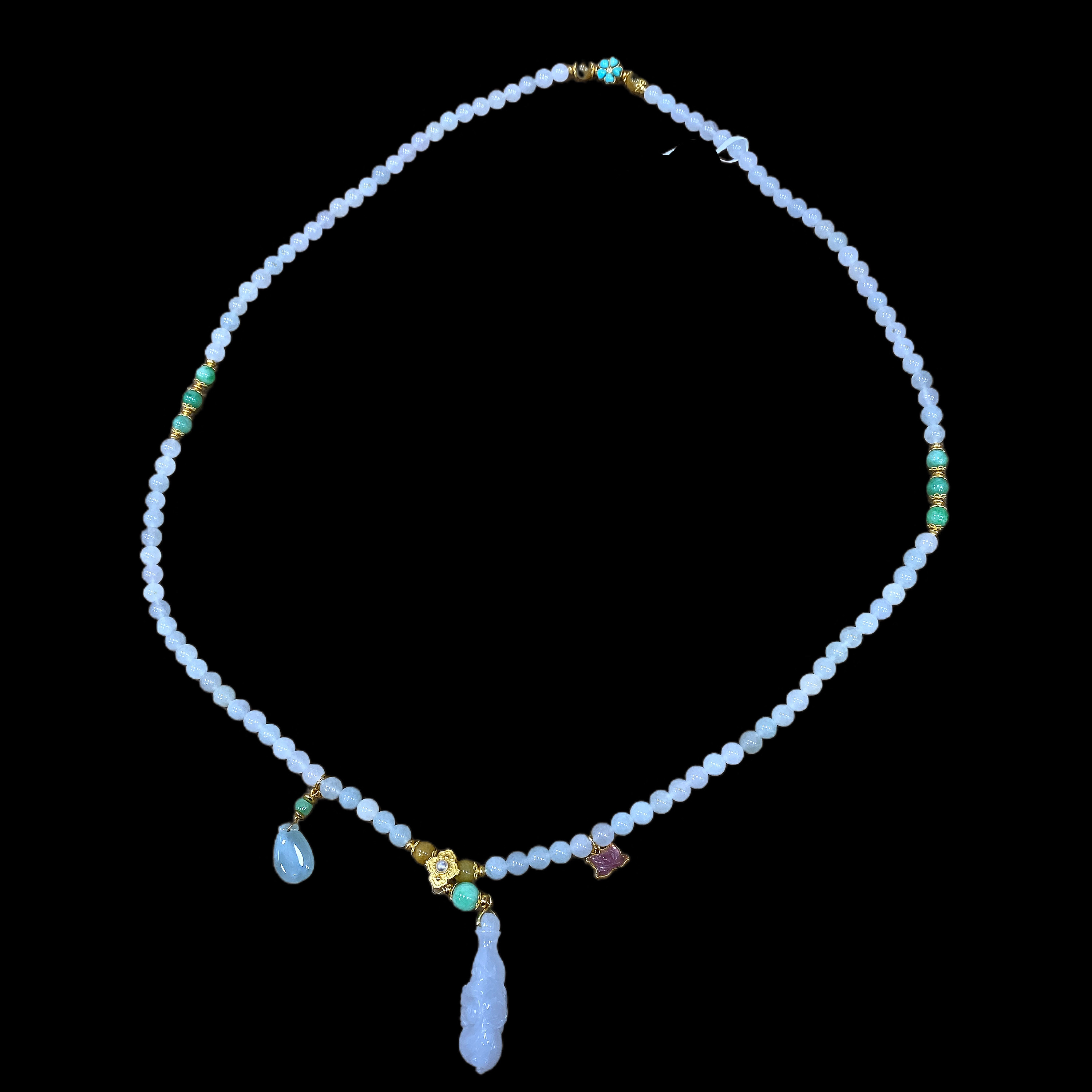 V7122翡翠项链孤品，