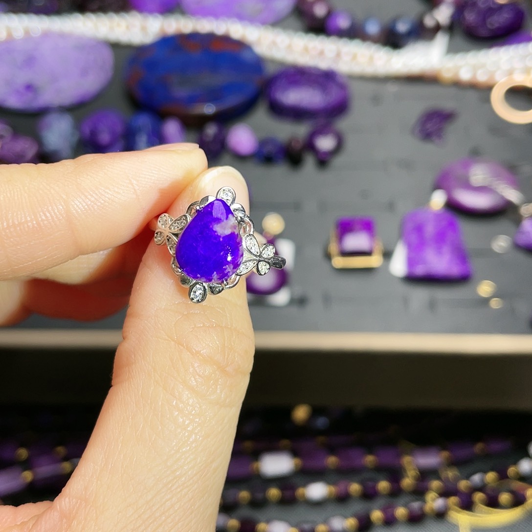 苏纪石（舒俱来）戒指银S925镶嵌