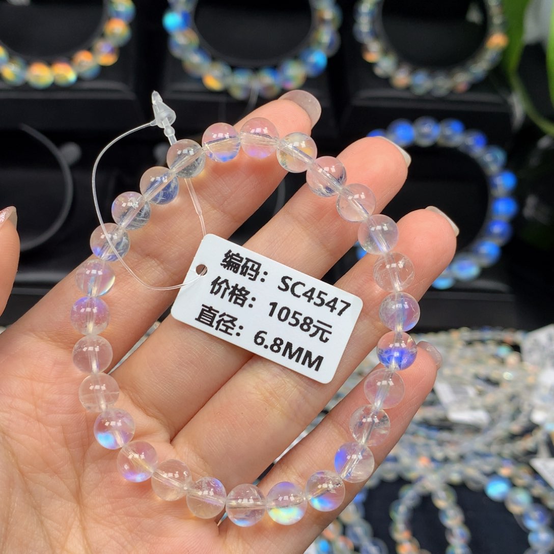 月光石手串未镶嵌素*SC4547#6.8mm