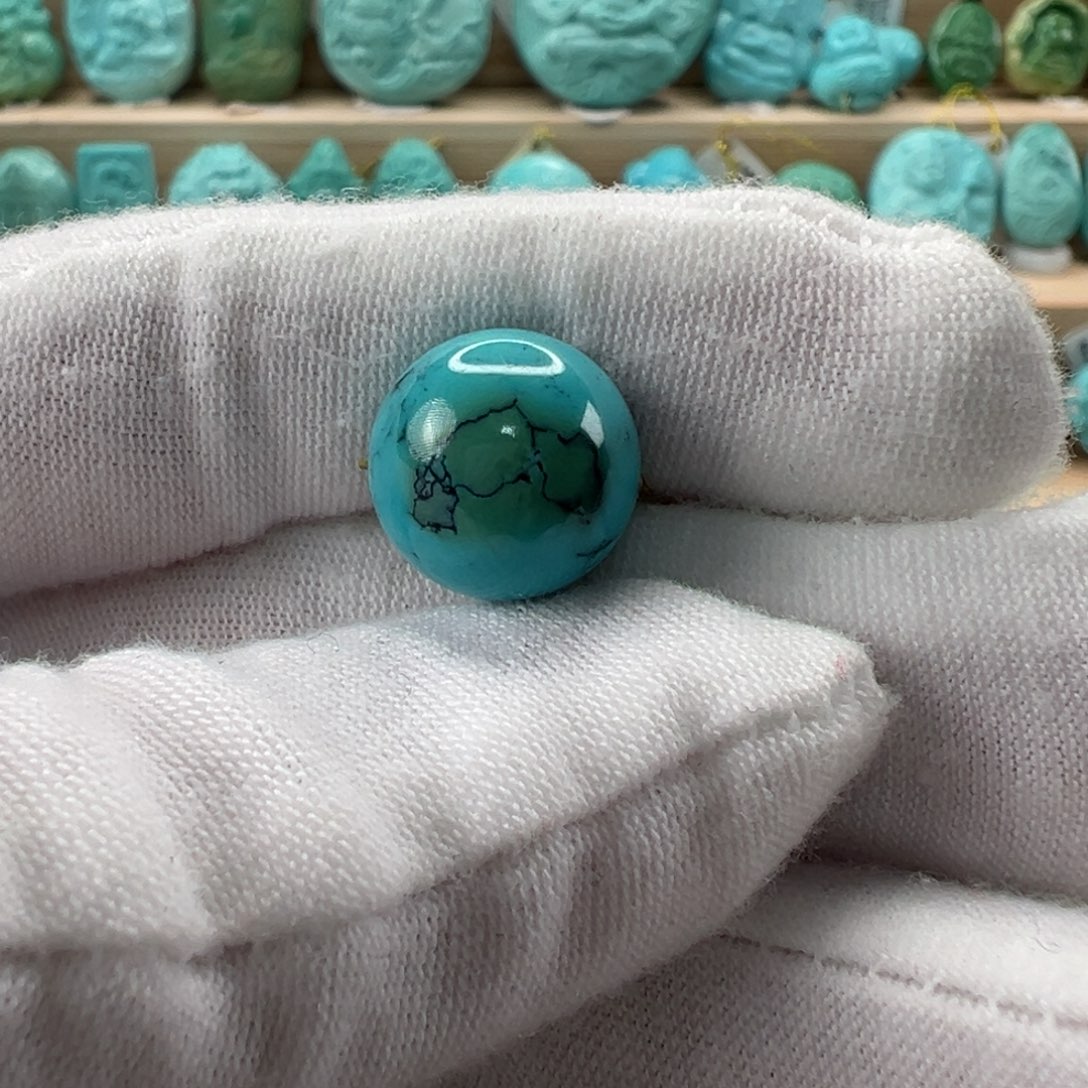 未镶嵌绿松石圆珠12.7mm