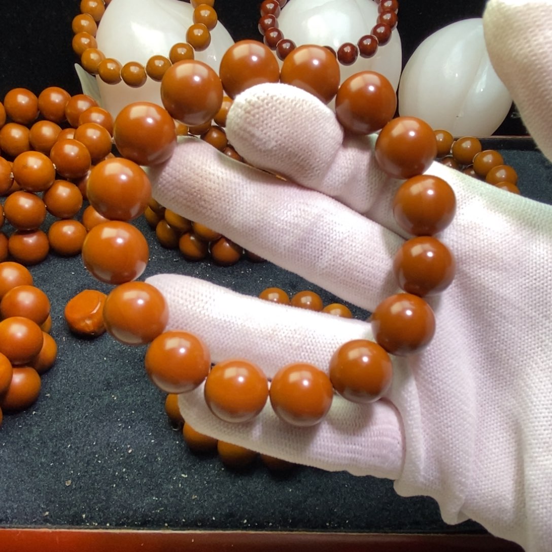 橄榄核手串/手链1.37铁核精品小孔无补漏