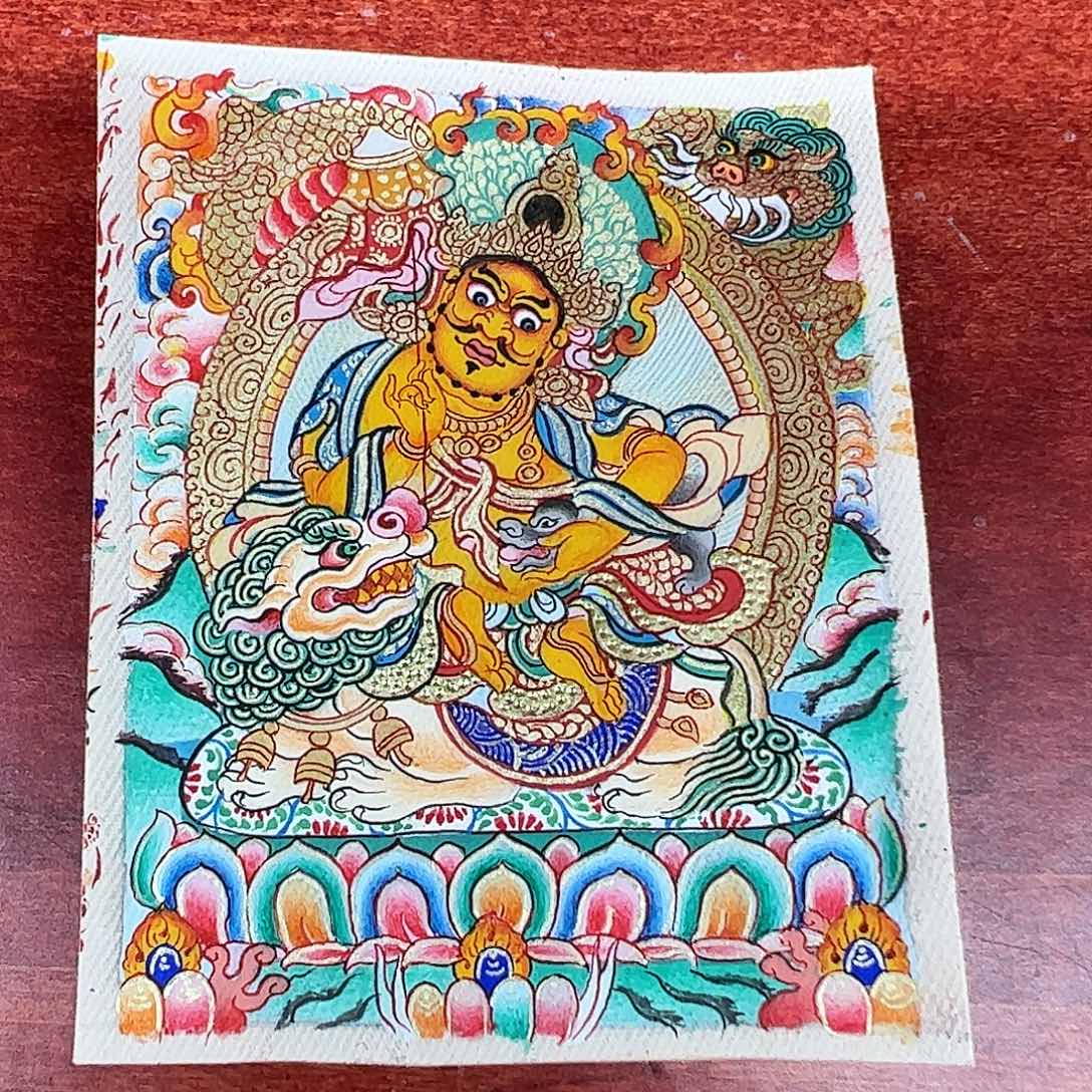 吊坠热贡手绘财宝天王