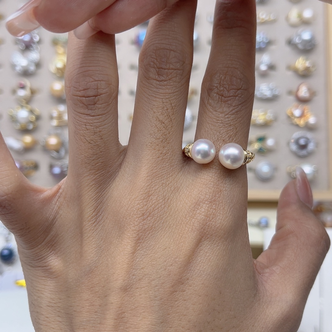 郭***郭淡水珍珠戒指合金