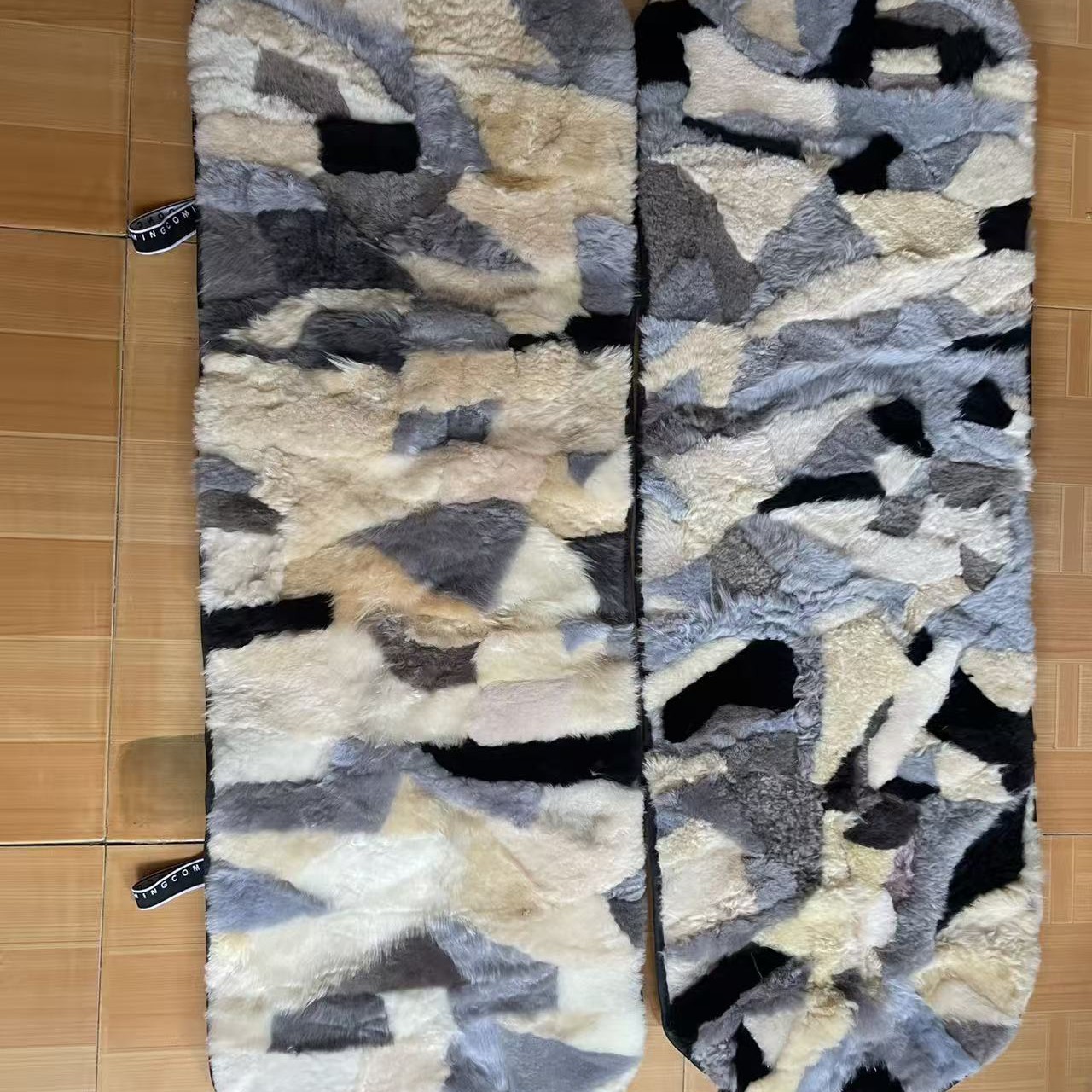 冬季汽车坐垫加厚款舒适   【七彩拼接颜色随机后排】 车垫 