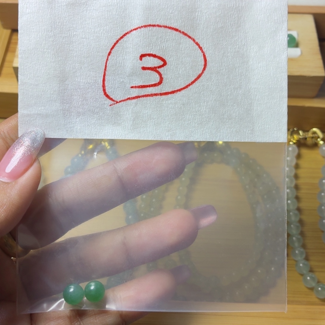 最***平定制翡翠未镶嵌翡翠珠链