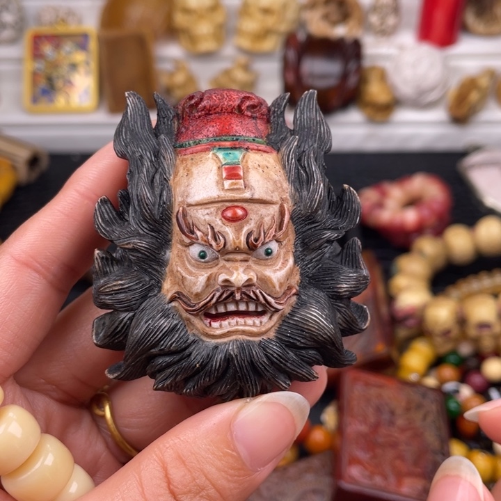 其他驼骨鹿角雕刻钟馗